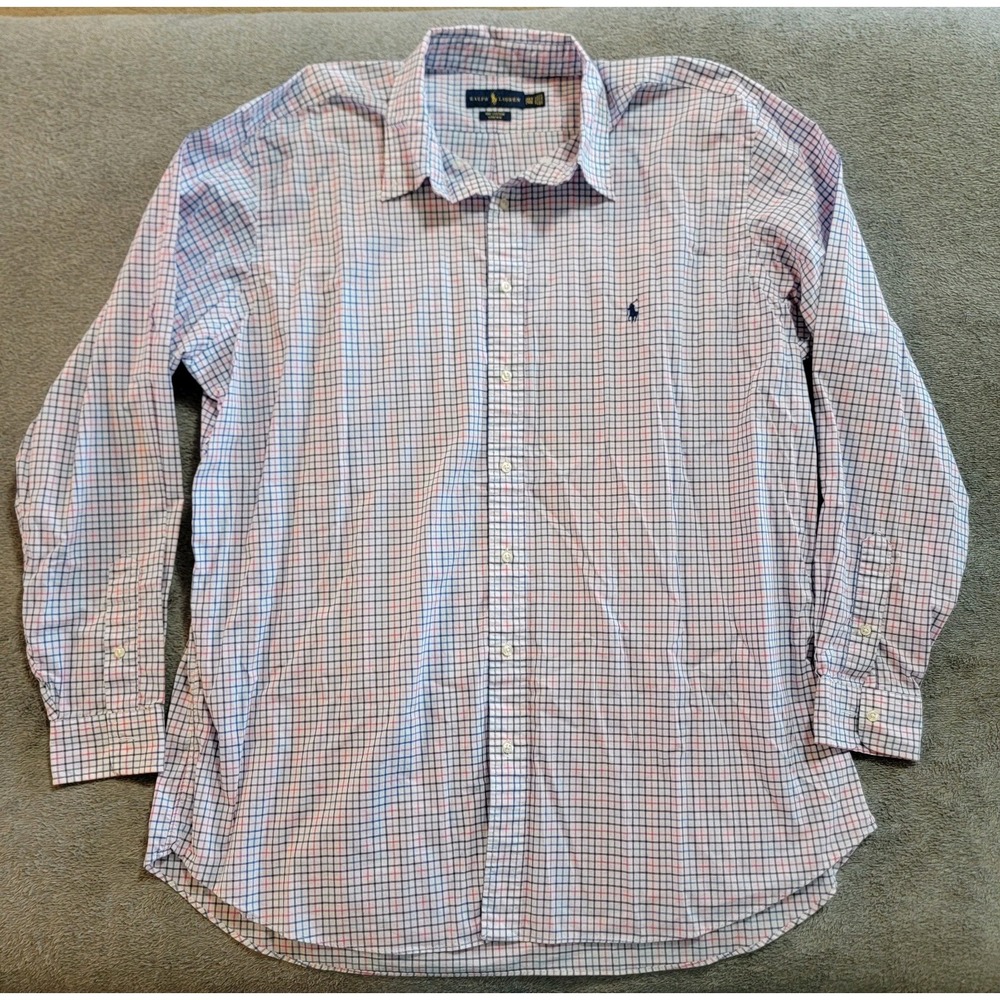 Ralph Lauren 100% Cotton Stretch Multicolor Long Sleeve Button-Up Shirt 2XLT